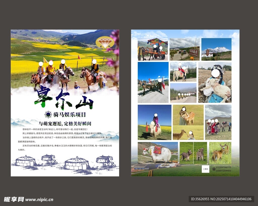 骑马旅游单页