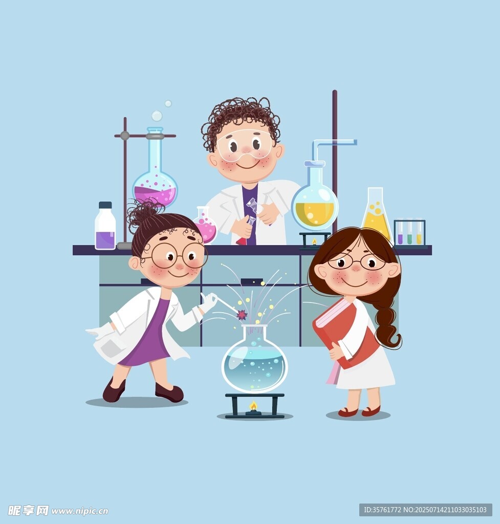 儿童趣味科学实验场景