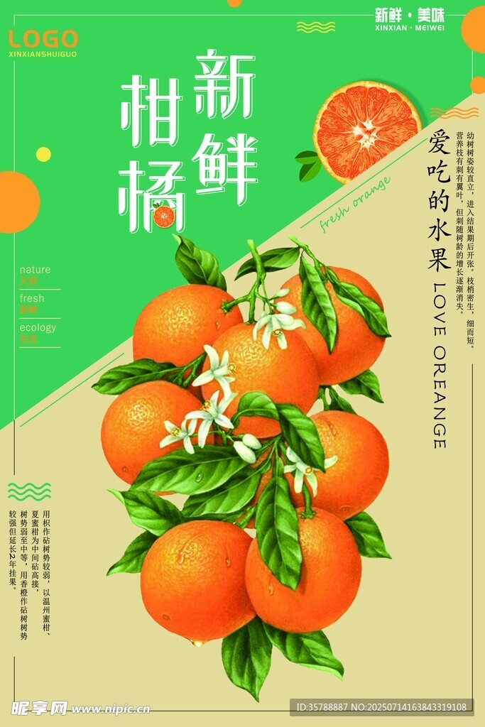 新鲜柑橘