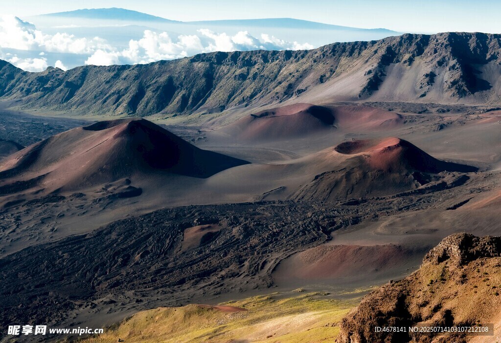 壮丽火山地貌景观