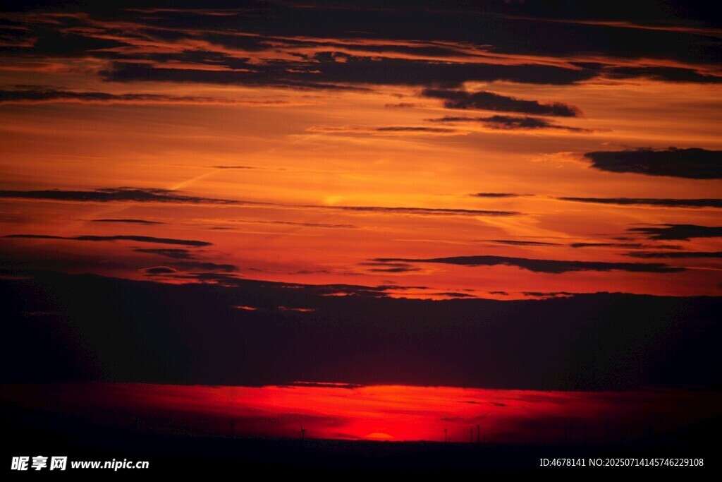 壮丽夕阳天空美景