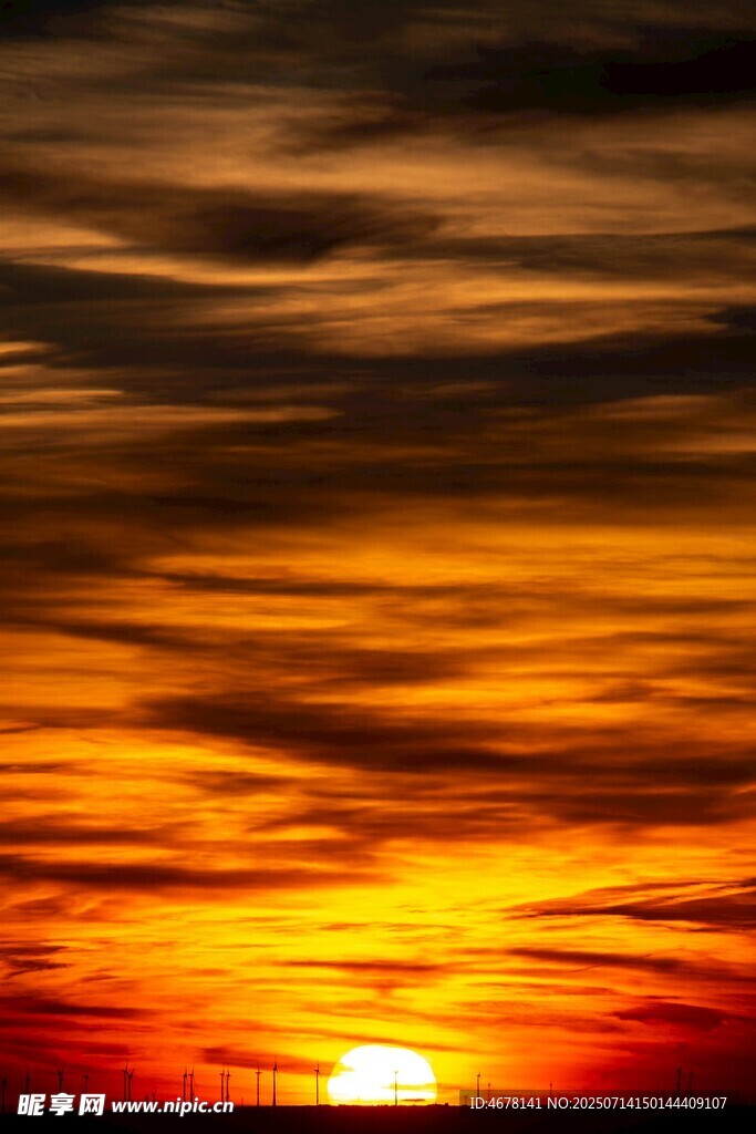 壮丽夕阳天空美景