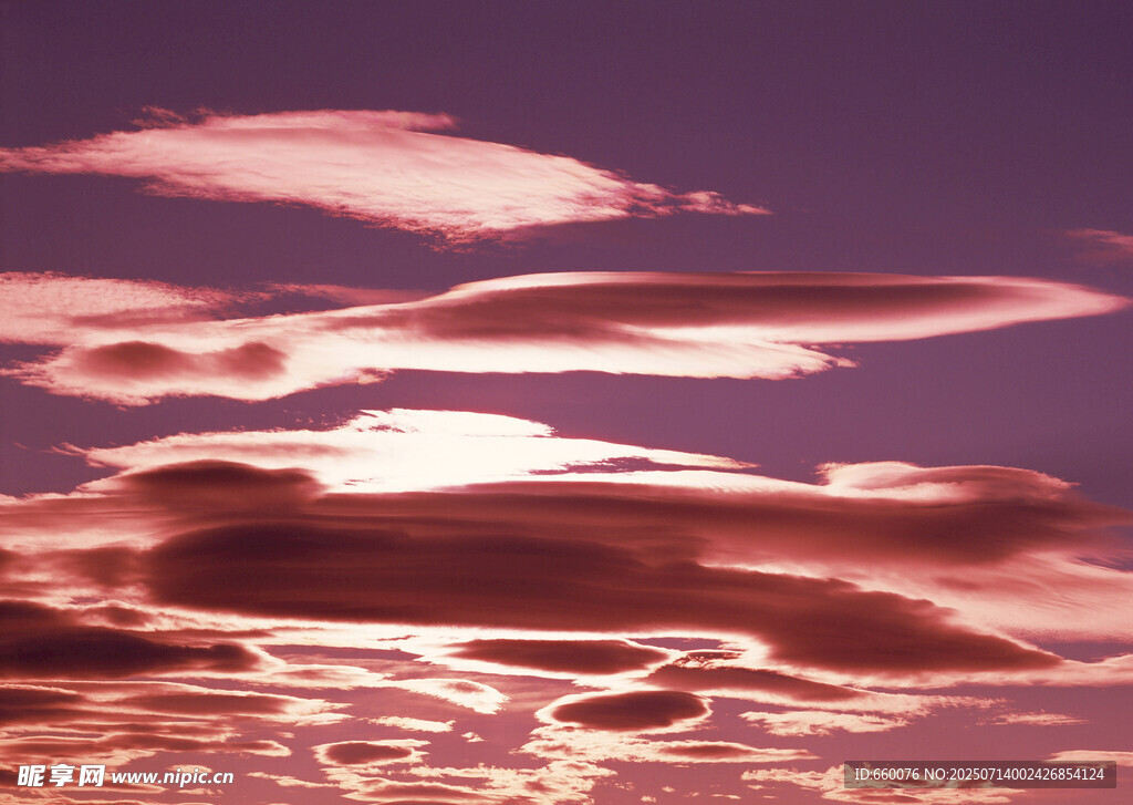 梦幻晚霞天空美景