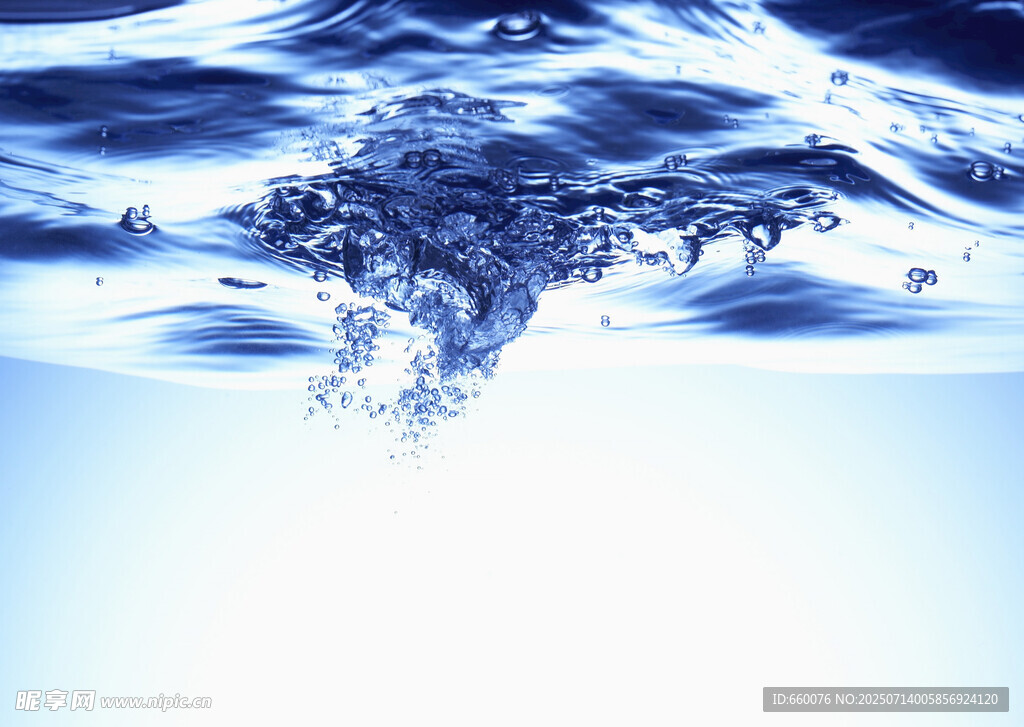 蓝色水波水花动态画面
