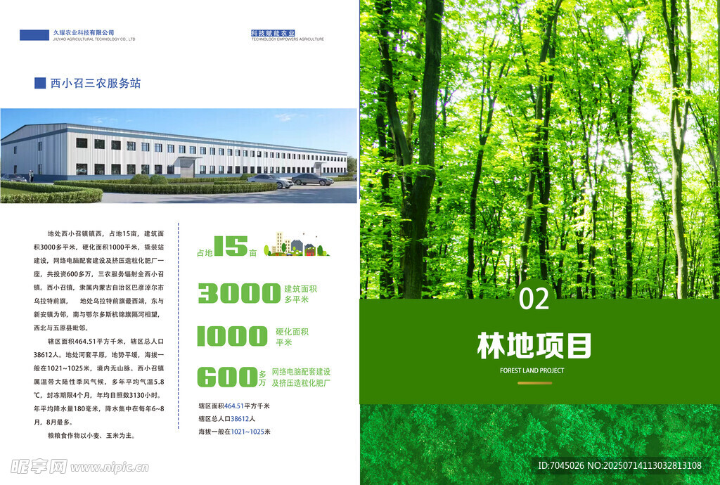 林业项目宣传页展示