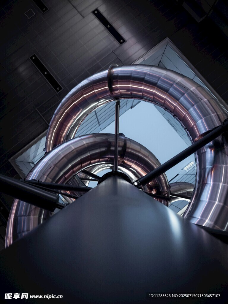 未来感科技风环形建筑空间