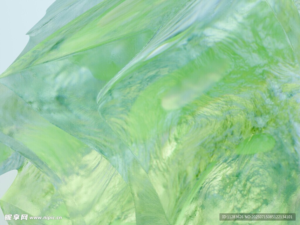 梦幻绿色抽象纹理画面