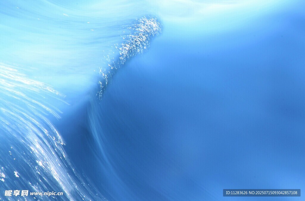 蓝色梦幻流体背景画面