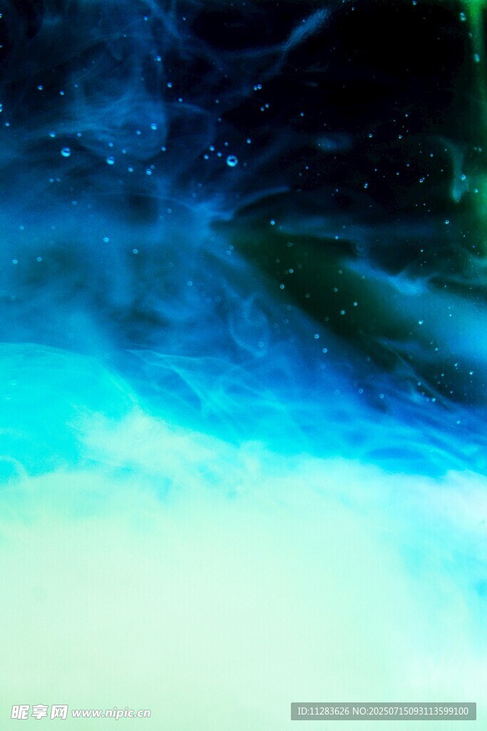 梦幻蓝绿渐变星空背景