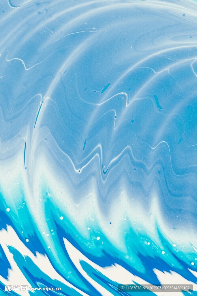 蓝色梦幻海浪纹理图案