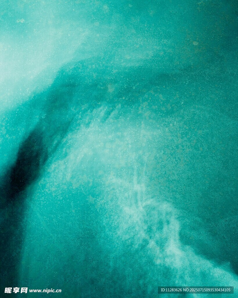 蓝绿色水波纹理画面