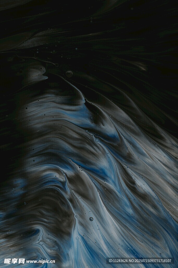 梦幻蓝黑抽象纹理图案