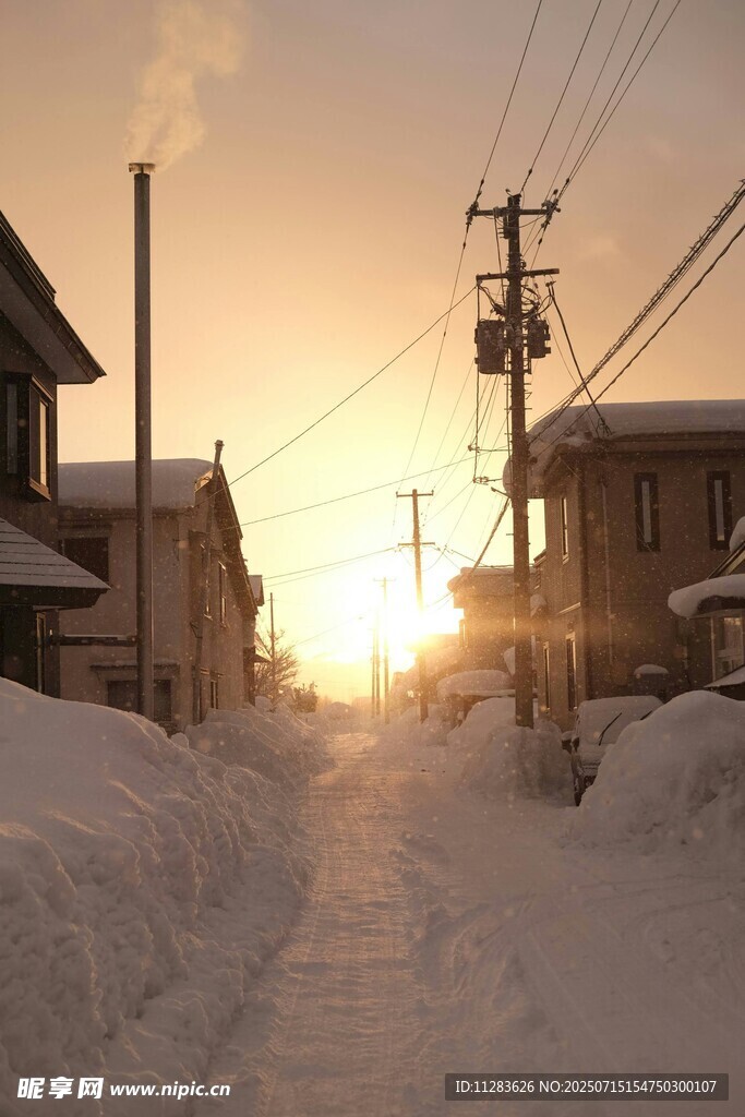 冬日雪巷
