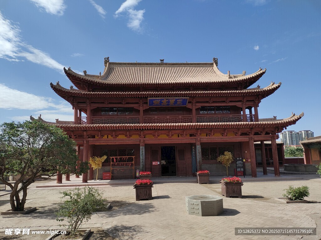 中式古建筑庙宇景观