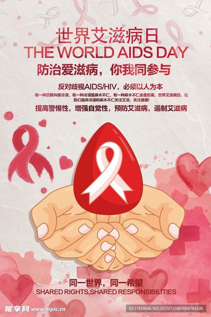 世界艾滋病日宣传海报