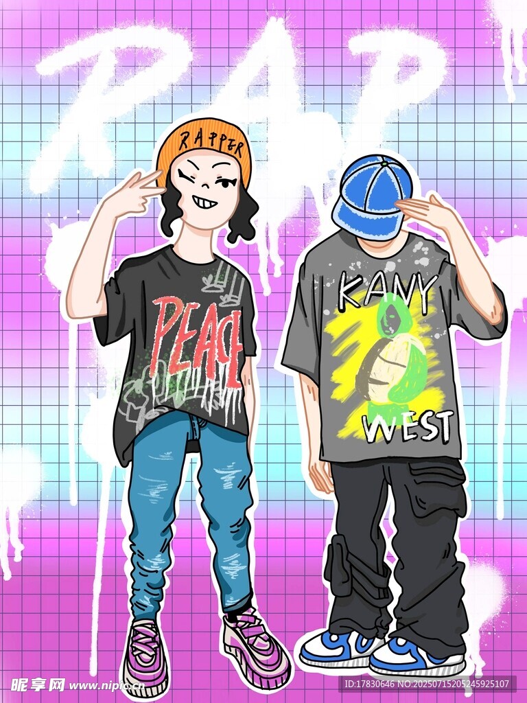 潮流嘻哈少年酷炫穿搭