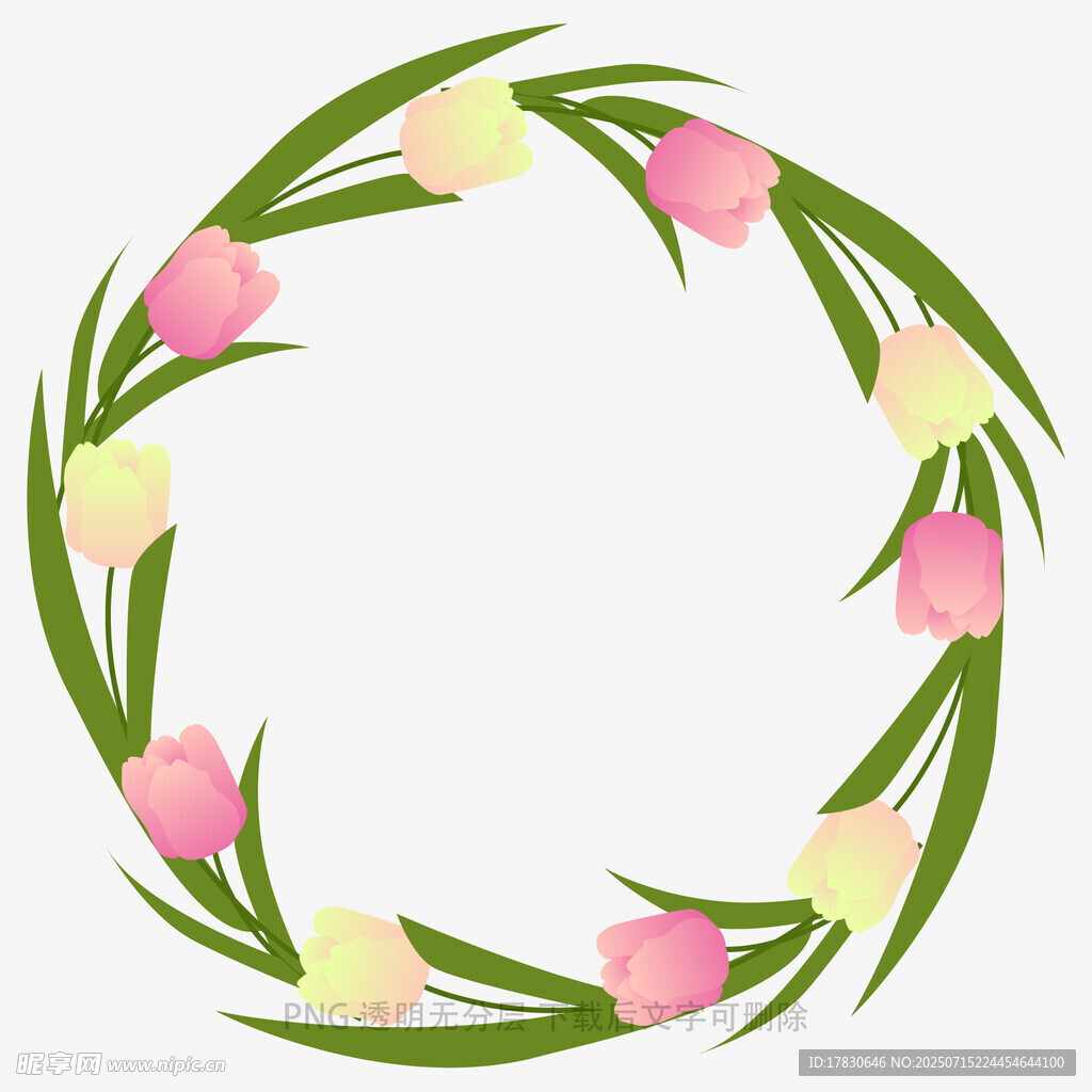 郁金香花环图案