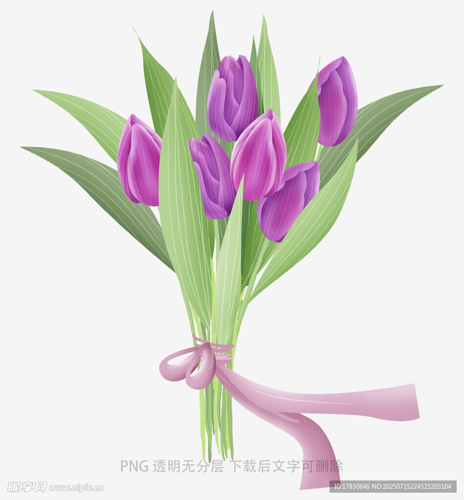 紫色郁金香花束