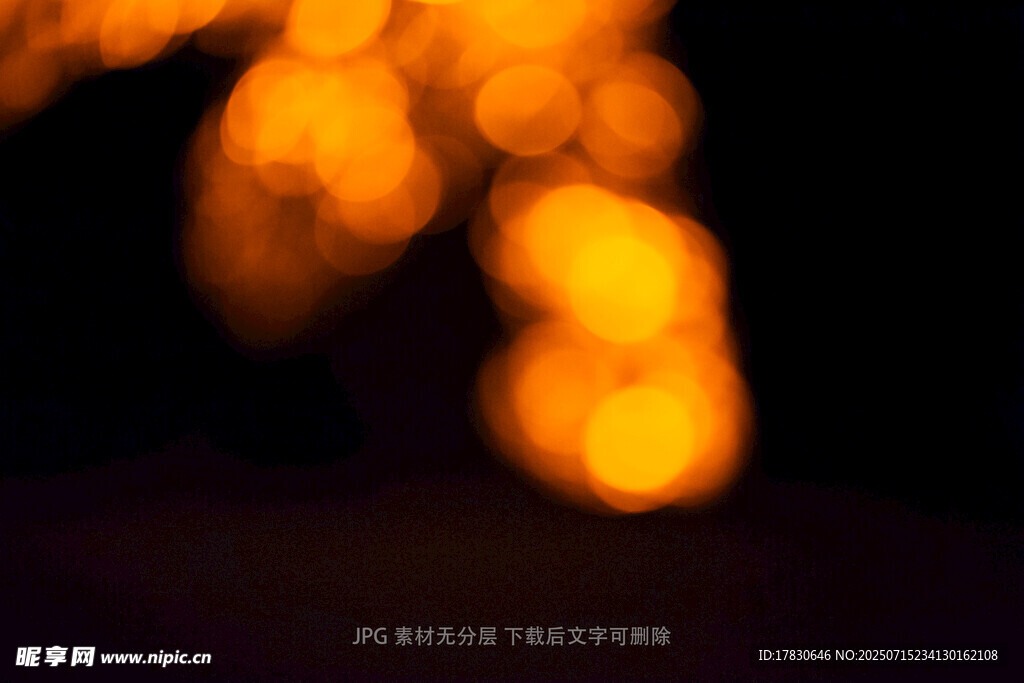 梦幻光斑夜景特写