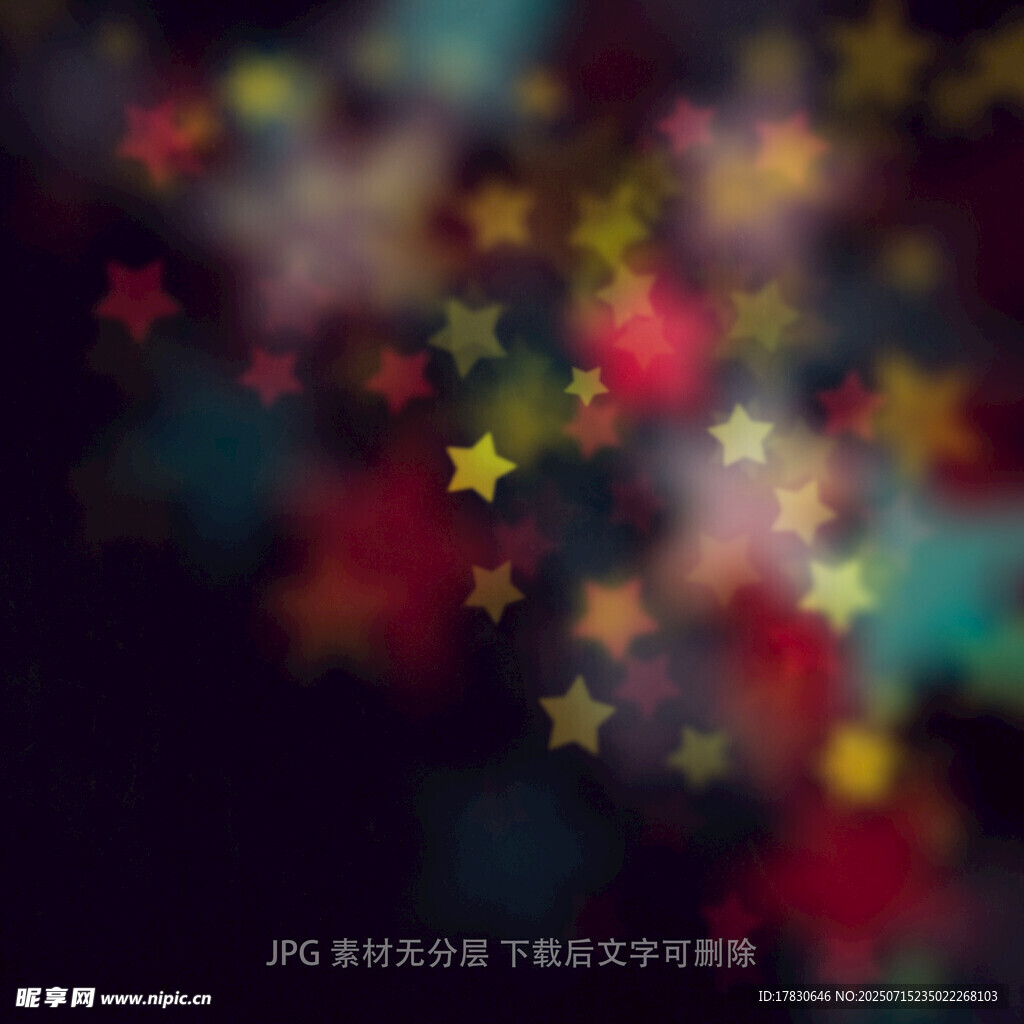 梦幻闪烁彩色星星背景