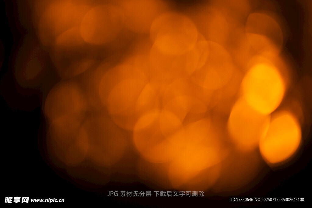 梦幻橙色光斑背景图