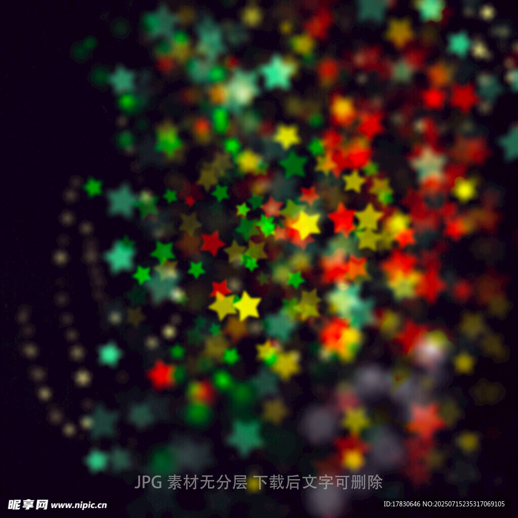 五彩星星闪烁背景图
