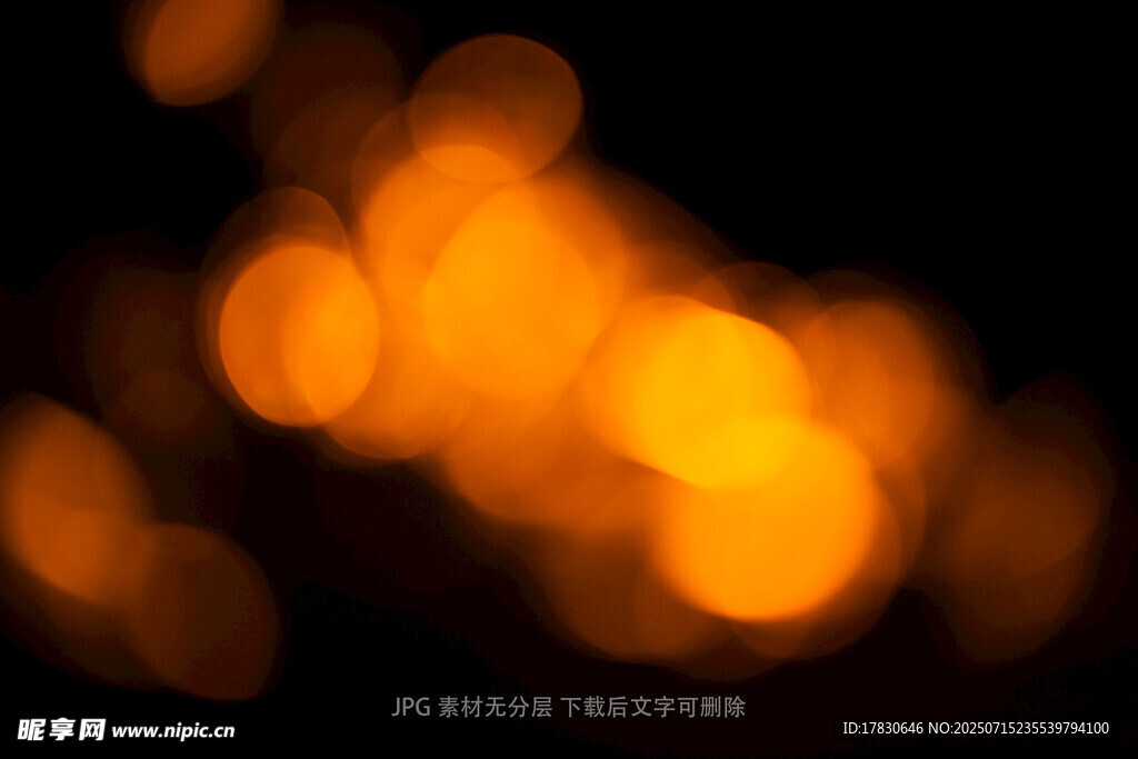 梦幻橙色光斑背景图