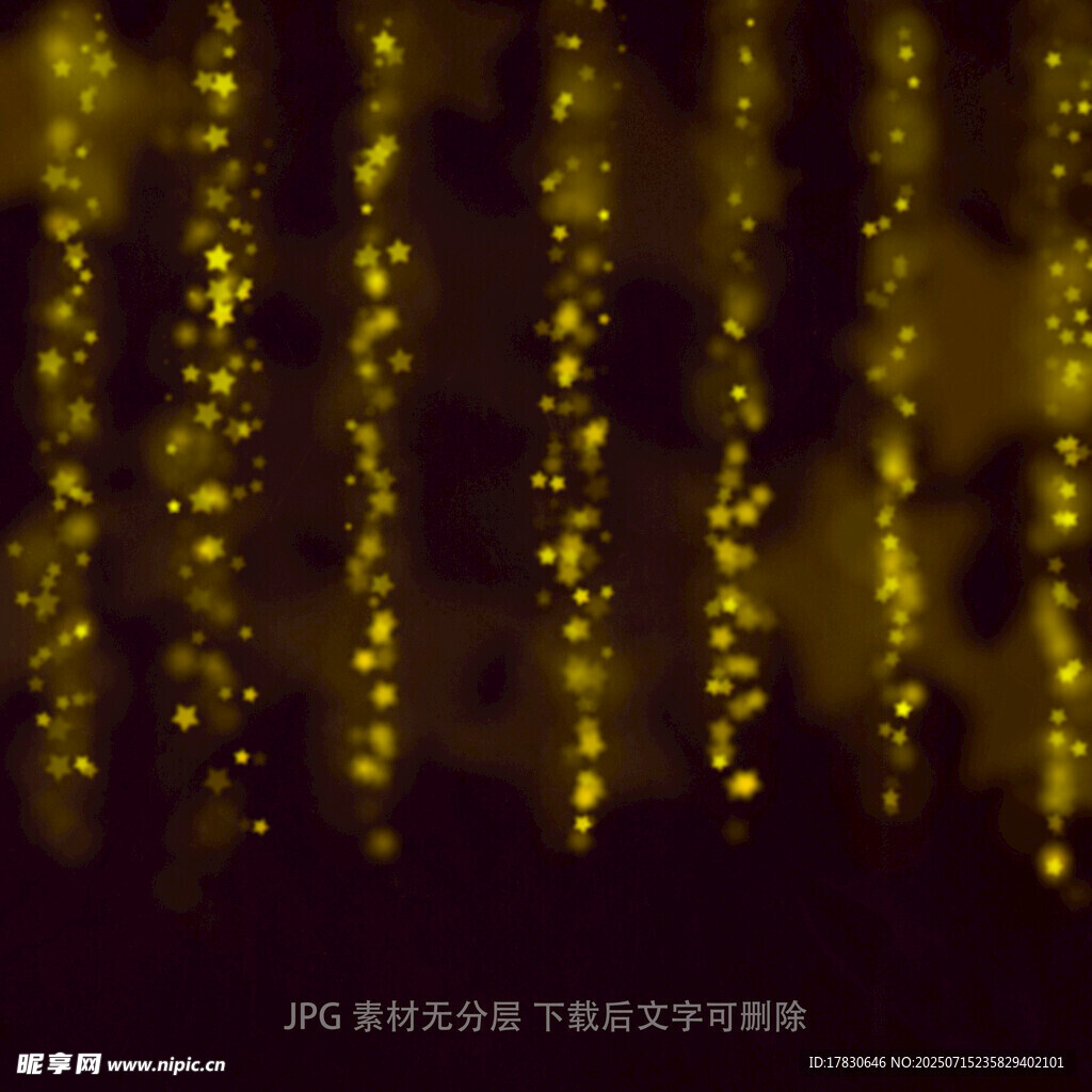 金色闪烁垂落灯光背景图