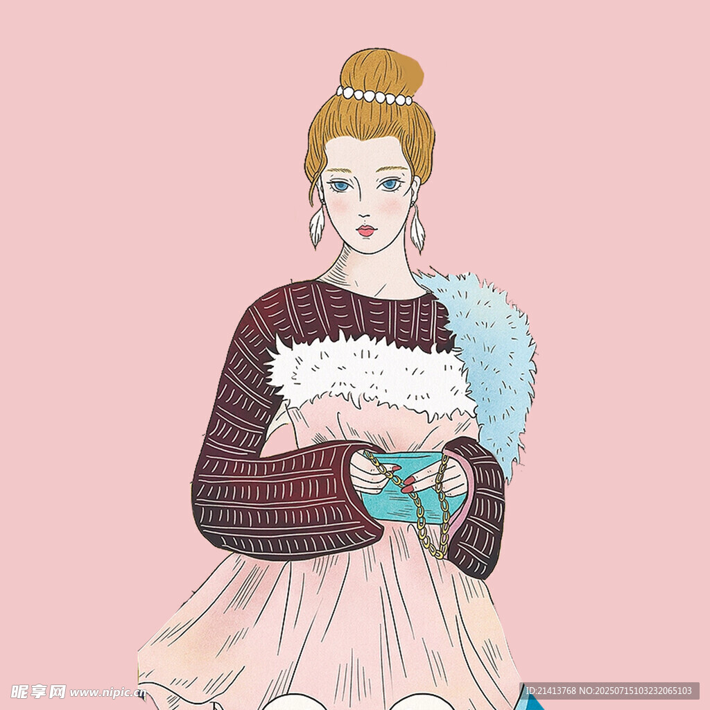 时尚优雅的抱猫女子