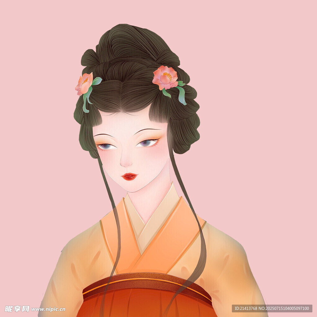 古风女子典雅发髻造型