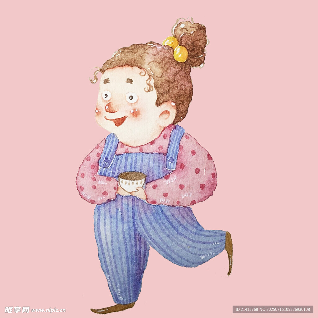 奔跑的可爱小女孩