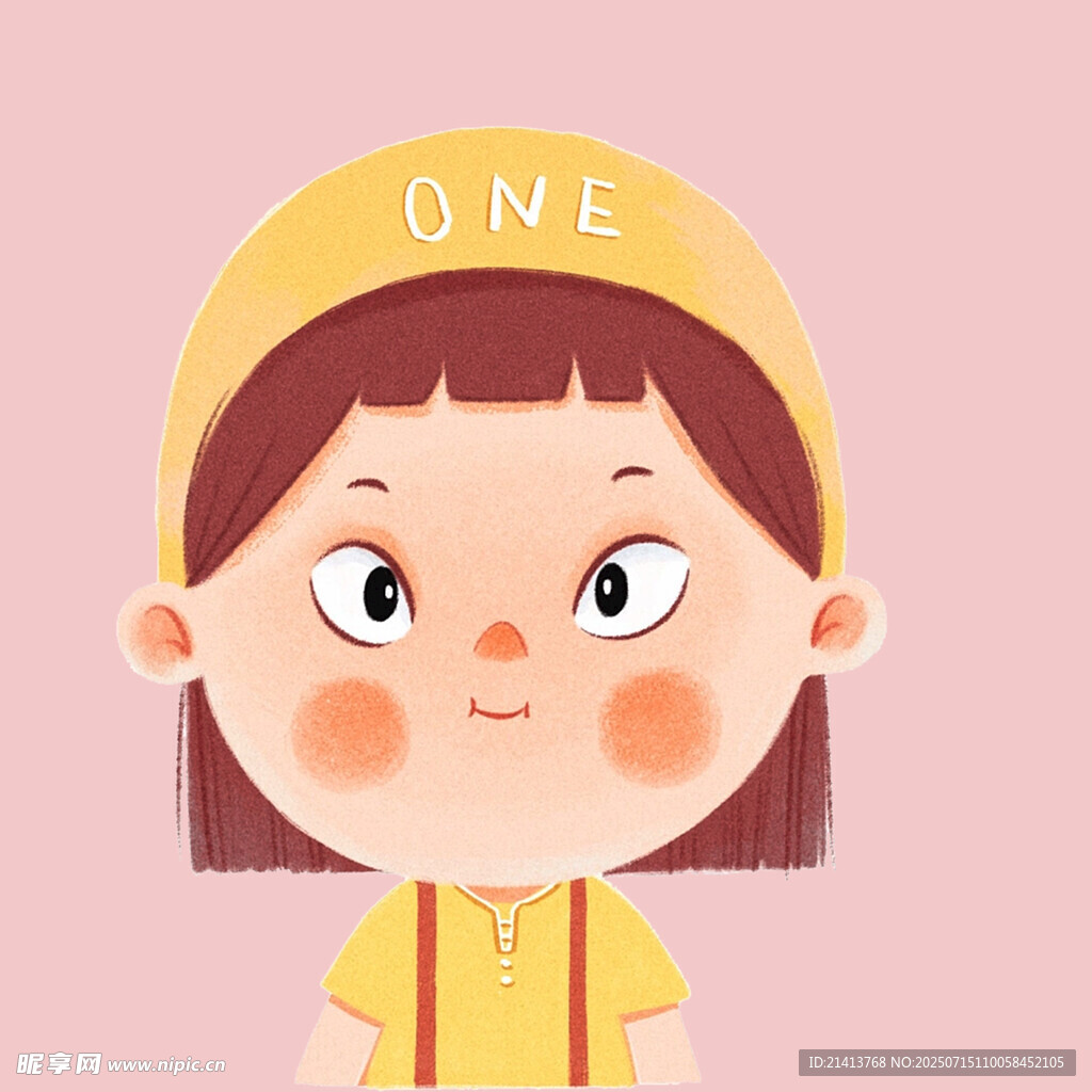 戴帽的可爱小女孩