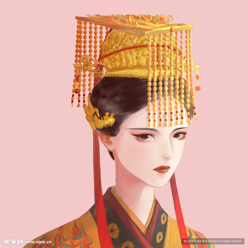 古风华丽汉服女子形象