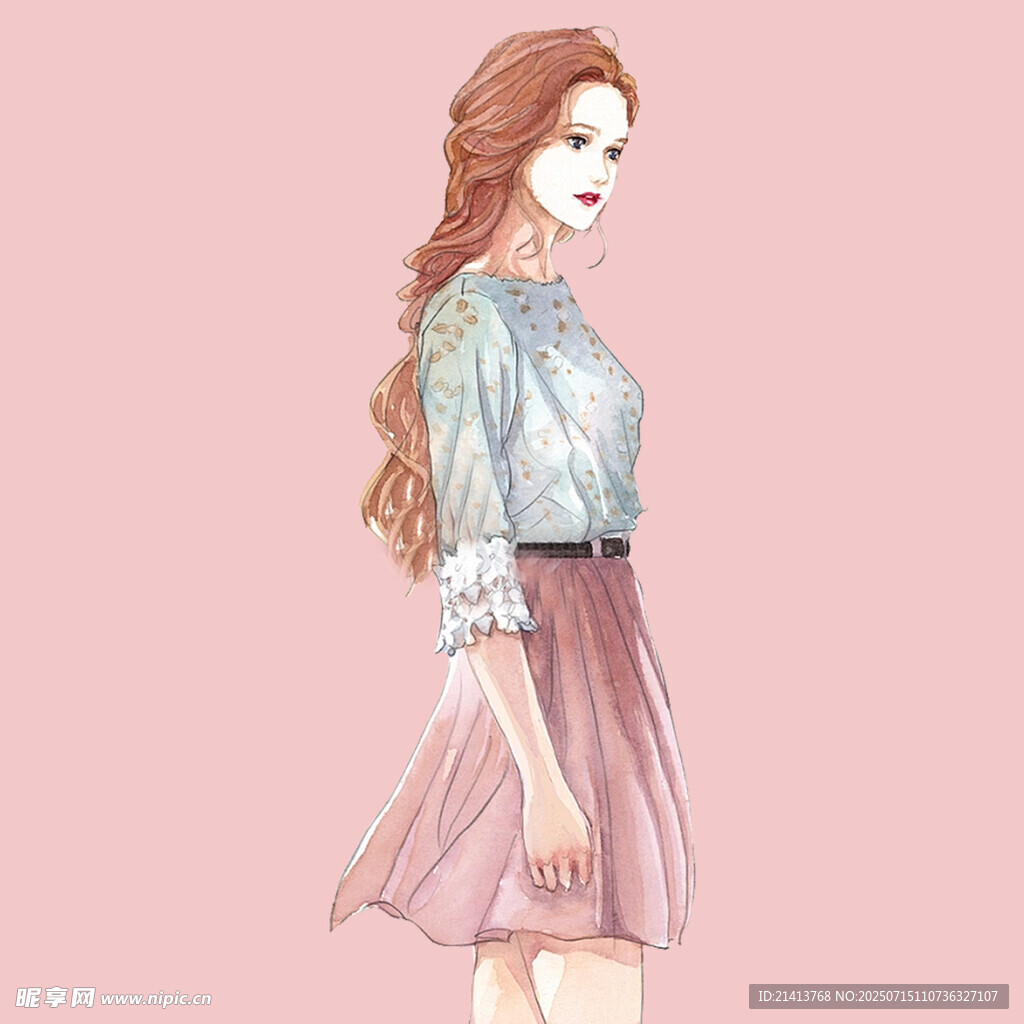 长发女孩的时尚穿搭