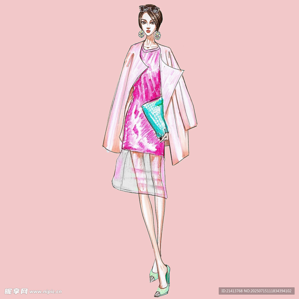 时尚女士潮流服饰设计图
