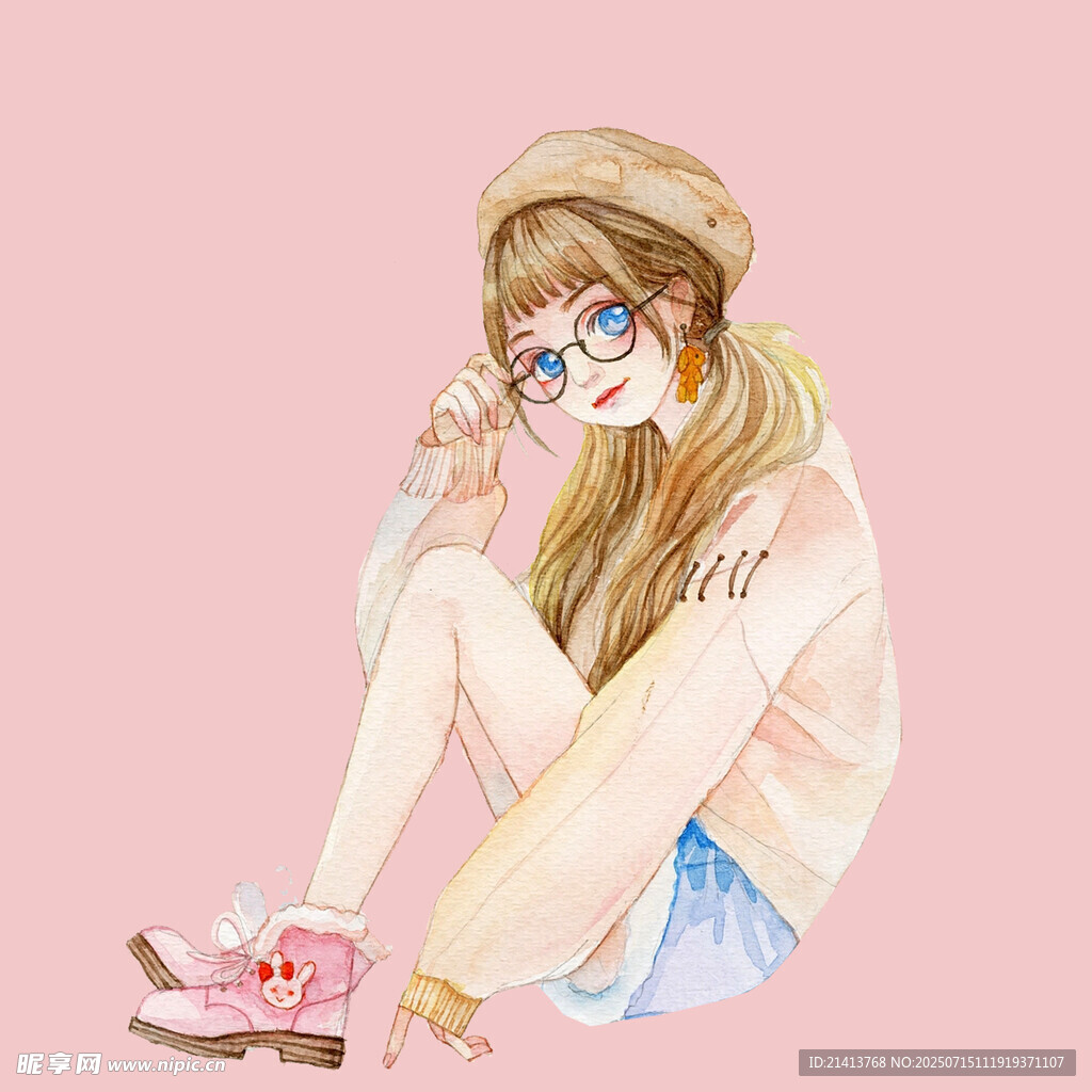 甜美少女的休闲可爱瞬间