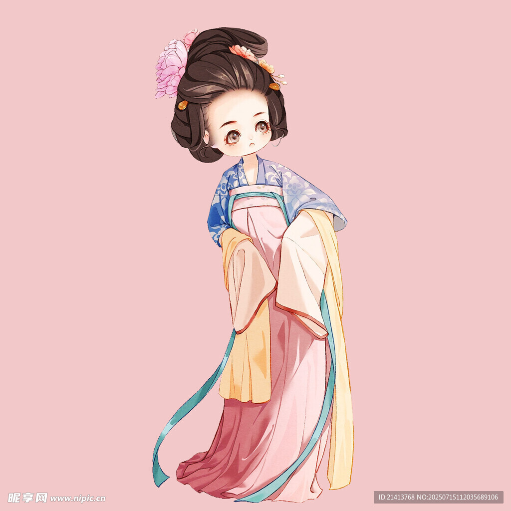古风汉服女子优雅身姿