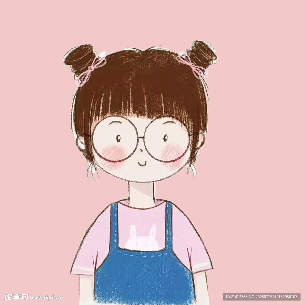 扎双马尾的可爱女孩