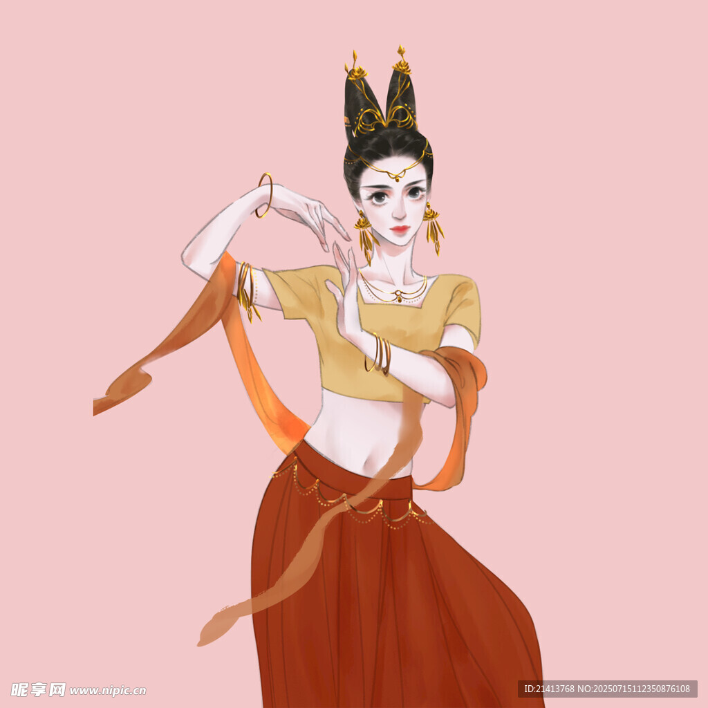 敦煌飞天舞者形象