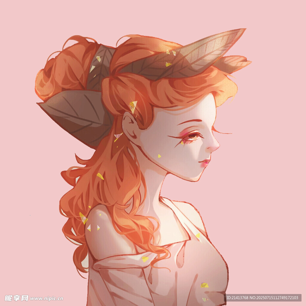 红发精灵少女梦幻侧颜