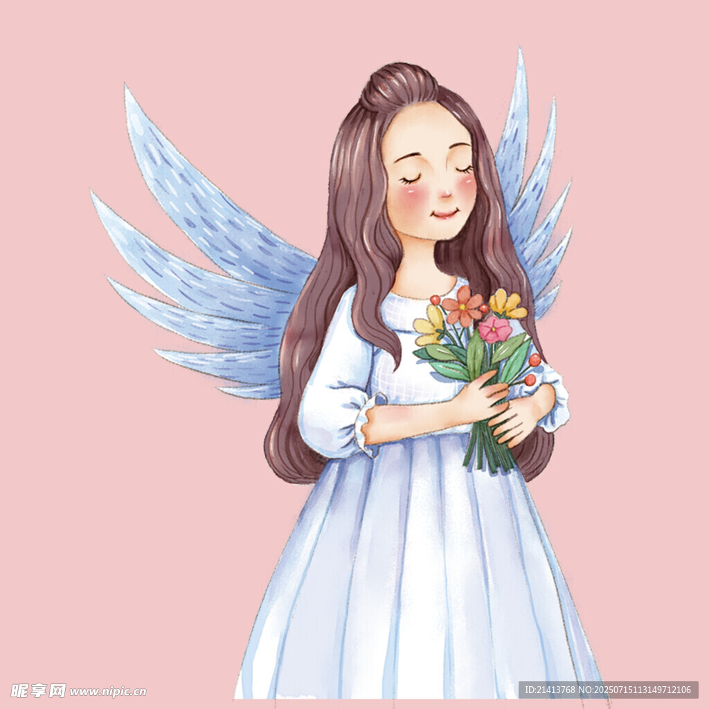 持花天使女孩