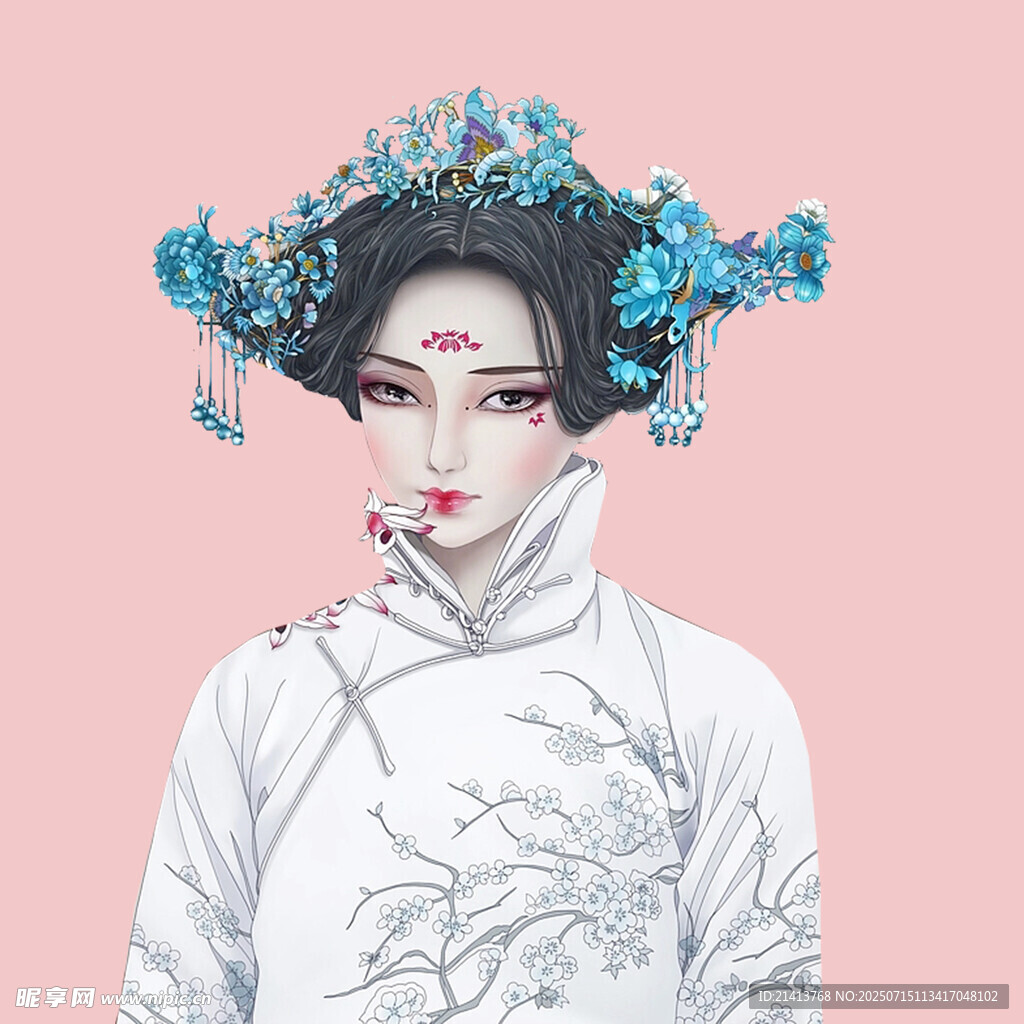 古风戏曲扮相女子