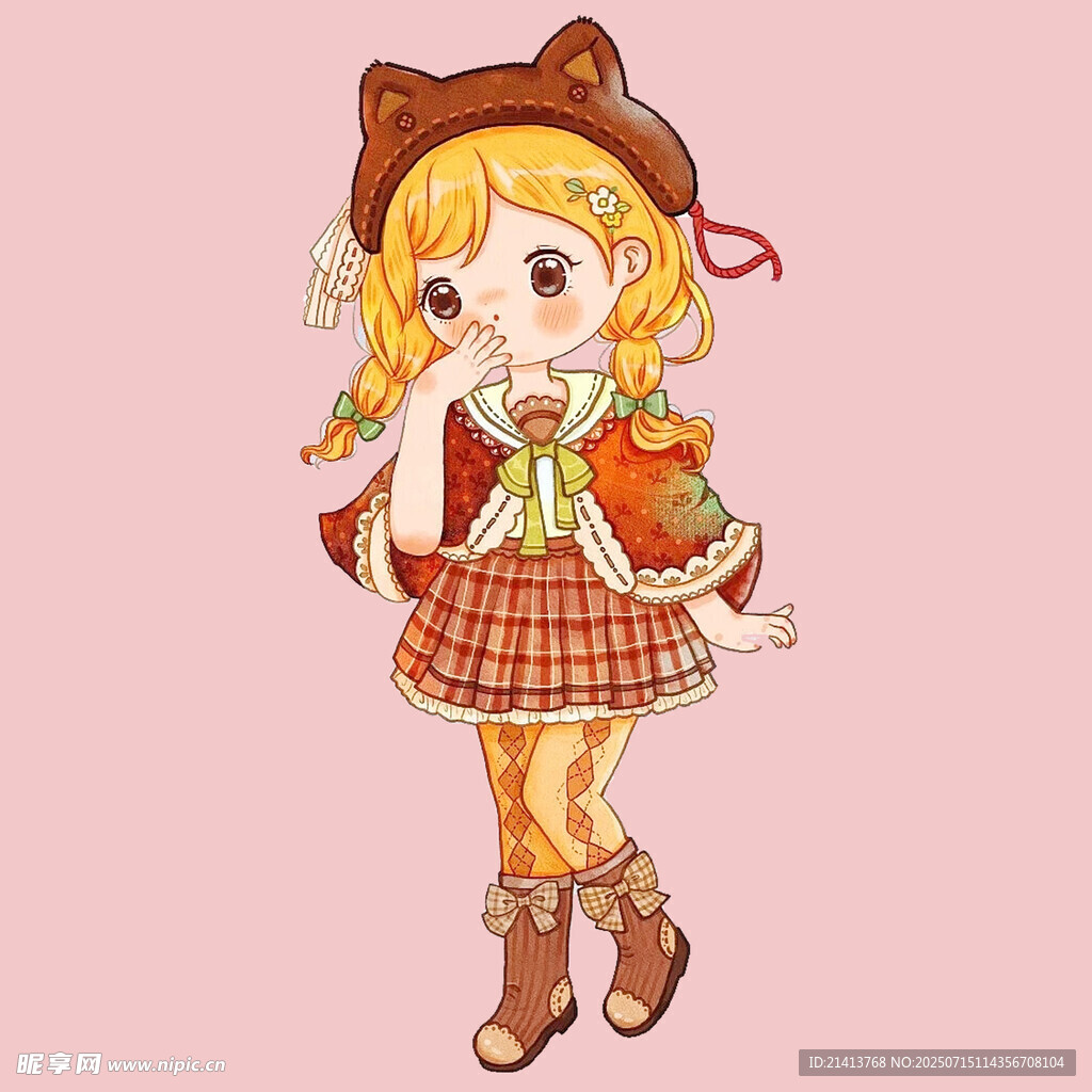 可爱猫耳少女动漫形象