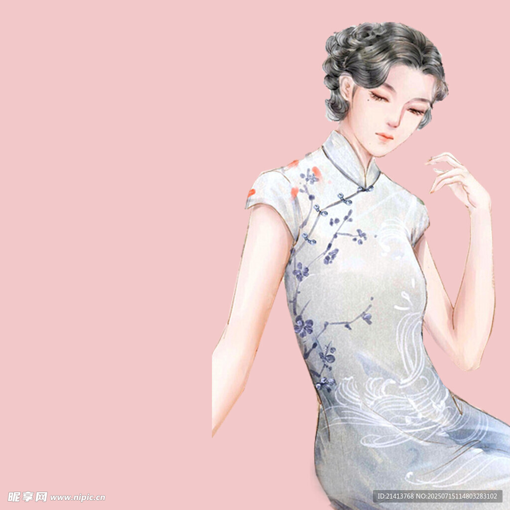 优雅旗袍女子  古典韵味