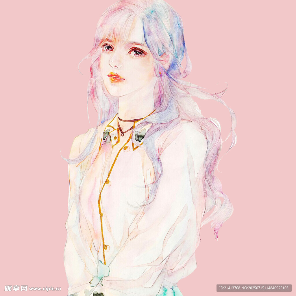 梦幻长发少女时尚装扮
