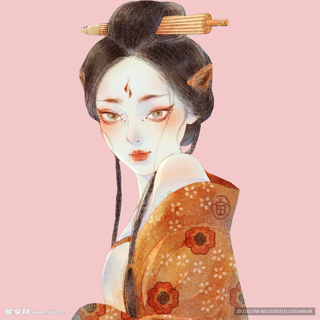 古风美人  典雅华服妆容精致