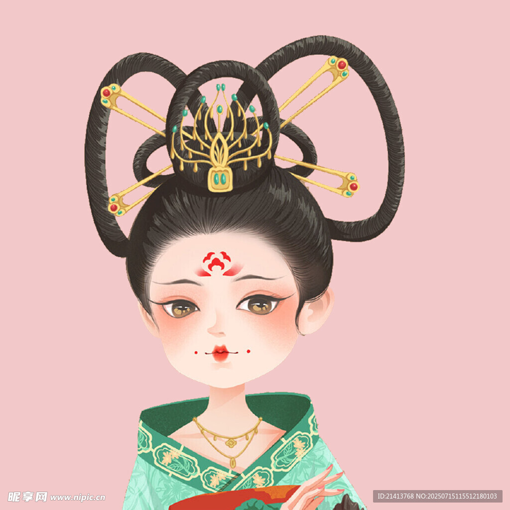 唐朝风可爱古装少女形象