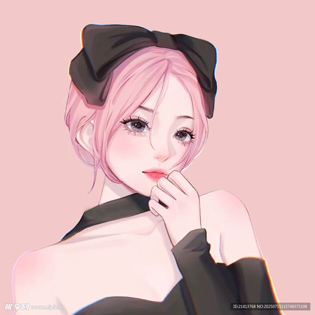 粉色系甜美蝴蝶结少女