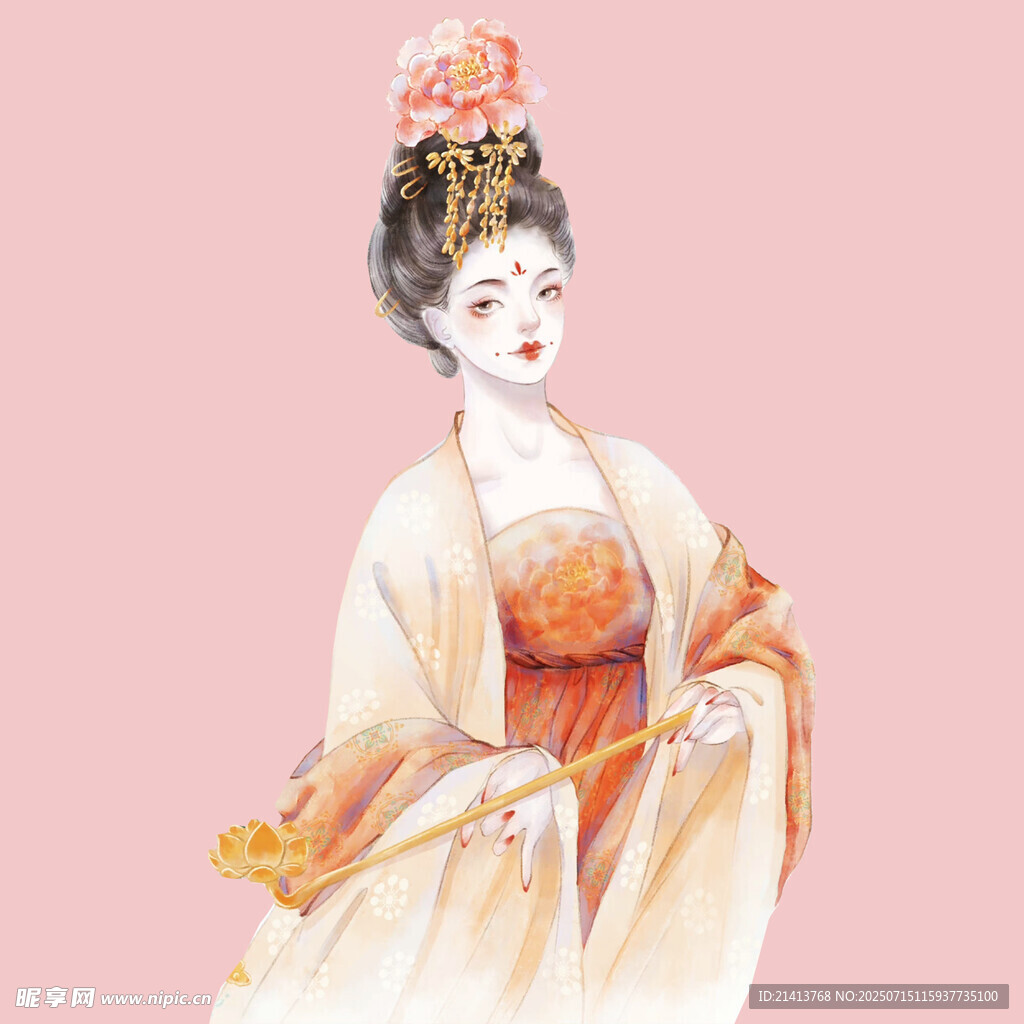 古风美人  华服簪花