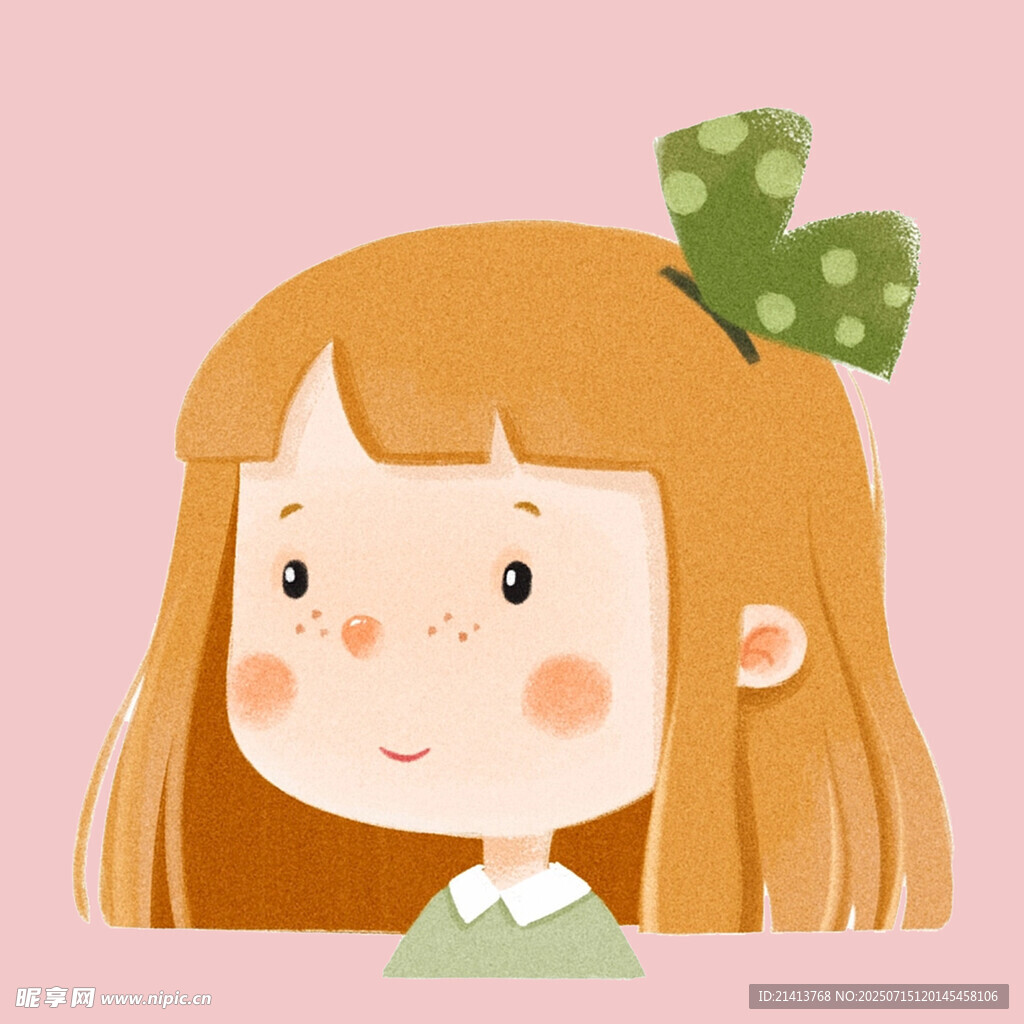 戴蝴蝶结的可爱小女孩